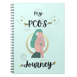 Cuaderno La cinta Verde azulada de concientización de PCOS 