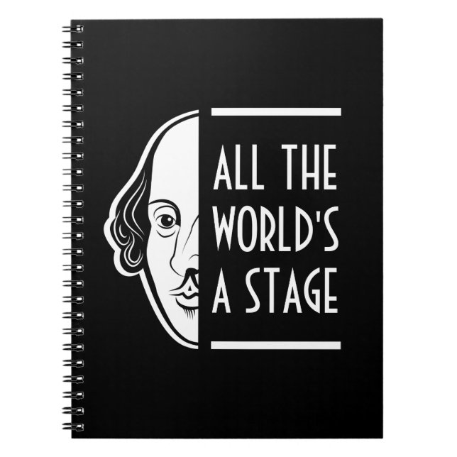 Cuaderno La cita temática de Shakespeare All the World's A  (Frente)