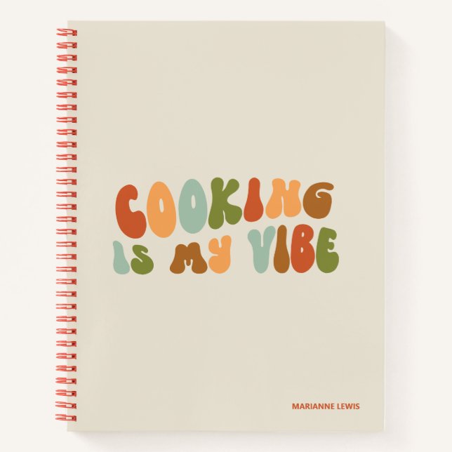 Cuaderno La Cocina Groovy Es Mi Vibe, Cocina, Chef, Gastron (Anverso)