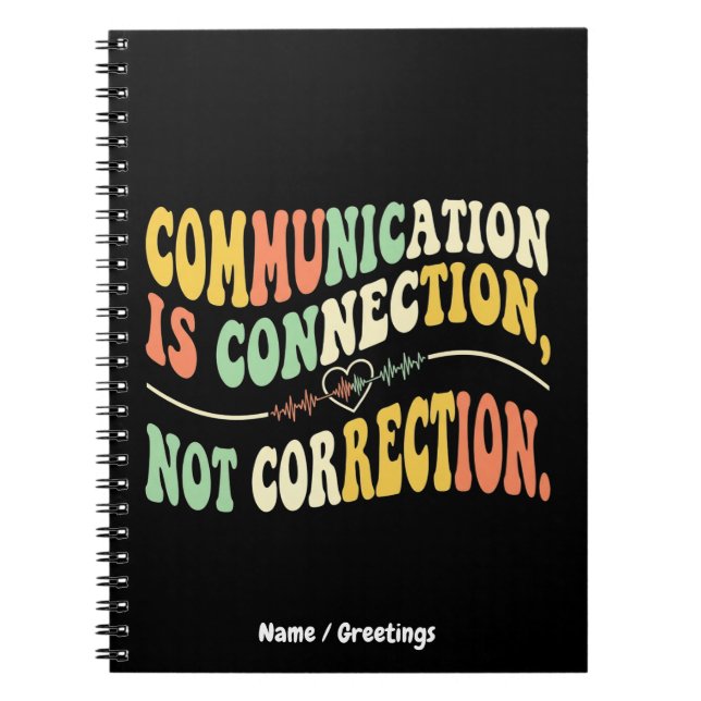 Cuaderno La comunicación retro es conexión, no corrección (Frente)