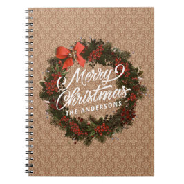 Cuaderno La corona de Navidades elegantes y personalizados 
