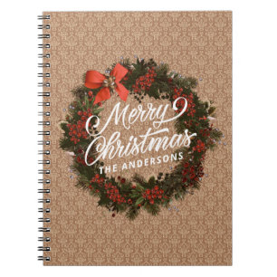 Cuaderno La corona de Navidades elegantes y personalizados
