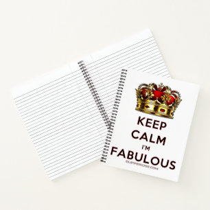 Cuaderno La corona dorada roja de SlipperyJoe's mantén la c