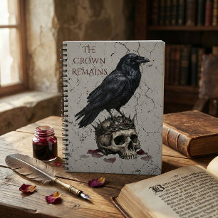 Cuaderno La Corona Sigue siendo Cuervo Esqueleto Gothic Dar