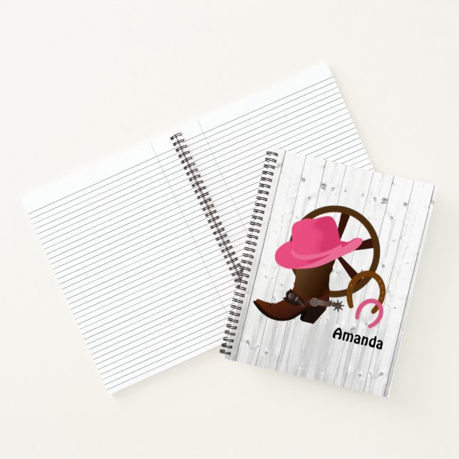 Cuaderno La Cowgirl Personalizada Rustica (Interior)