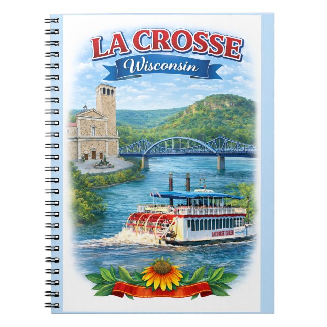 Cuaderno La Crosse, WI Scenic Wisconsin Notebook (Frente)