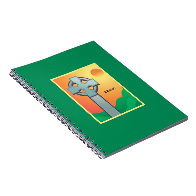 Cuaderno La cruza de bendiciones irlandesas personalizada (Lado Derecho)