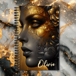Cuaderno La dama del oro etéreo y el arte personalizado