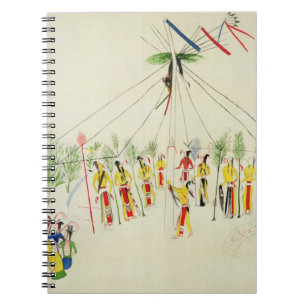 Cuaderno La danza de Sun del Shoshone (pigmento en la