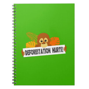Cuaderno La deforestación de la conservación de animales de