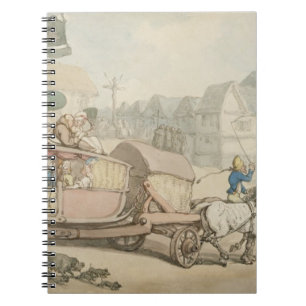 Cuaderno La diligencia de París (pluma y tinta y w/c en el