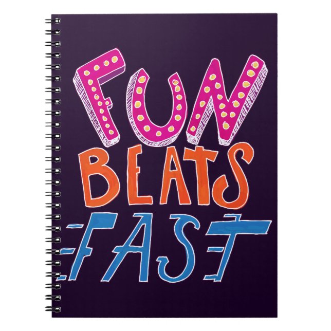 Cuaderno La diversión gana rápidamente (Frente)