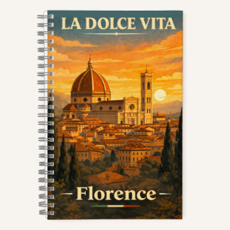 Cuaderno La Dolce Vita - Florance Vintage Travel Poster