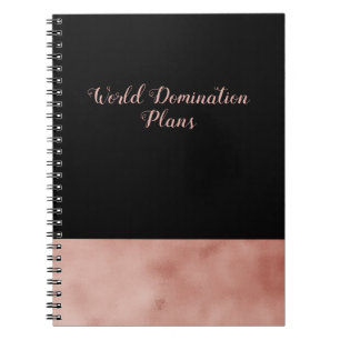 Cuaderno La dominación del mundo planea negro y el oro