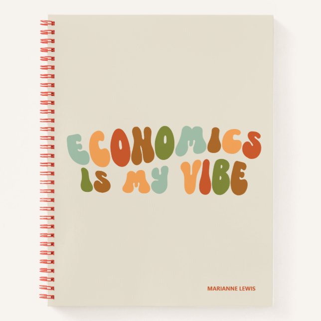 Cuaderno La economía retro groovy es mi opinión, economista (Anverso)
