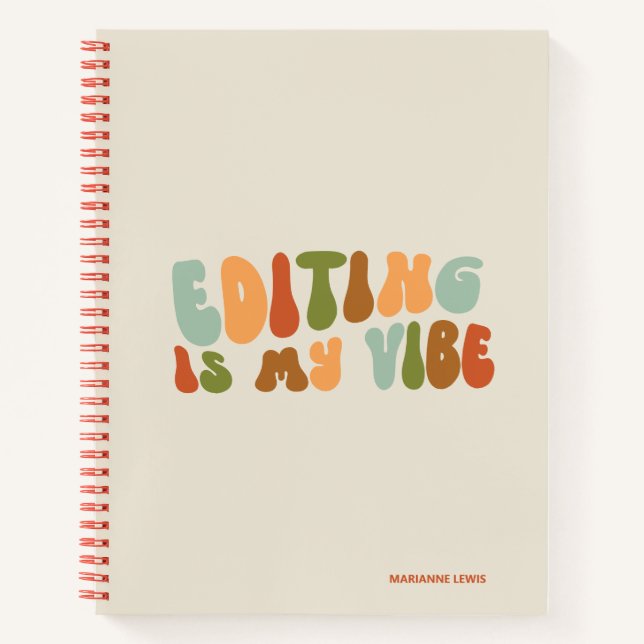 Cuaderno La Edición Retro Groovy Es Mi Vibe, Editor (Anverso)