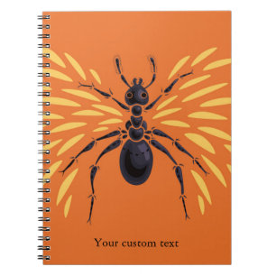 Cuaderno La entomología del Naranja de Lover Fiery Ant Art