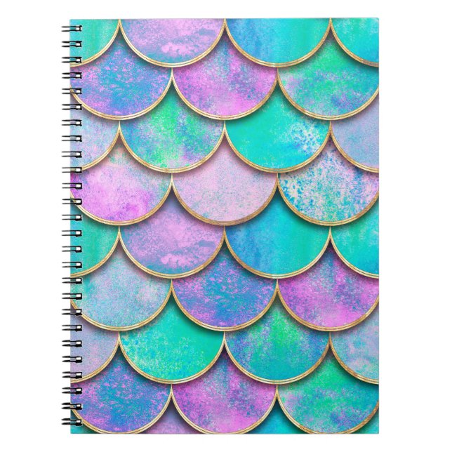 Cuaderno La escala de peces de sirena ondea el patrón japon (Frente)