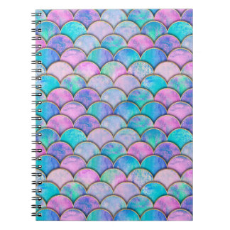Cuaderno La escala de peces de sirena ondea el patrón japon
