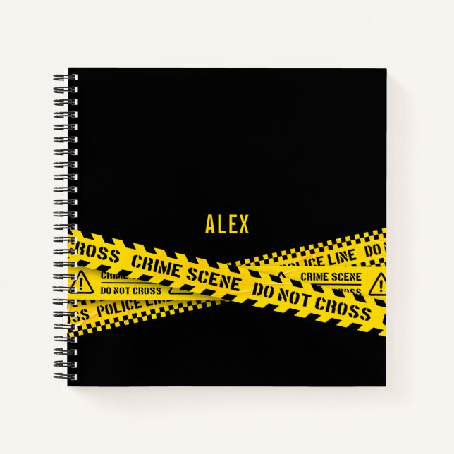 Cuaderno La escena del crimen amarillo de línea policial no (Anverso)