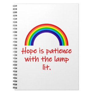 Cuaderno La Esperanza Es Paciencia Con La Luz De La Luz De