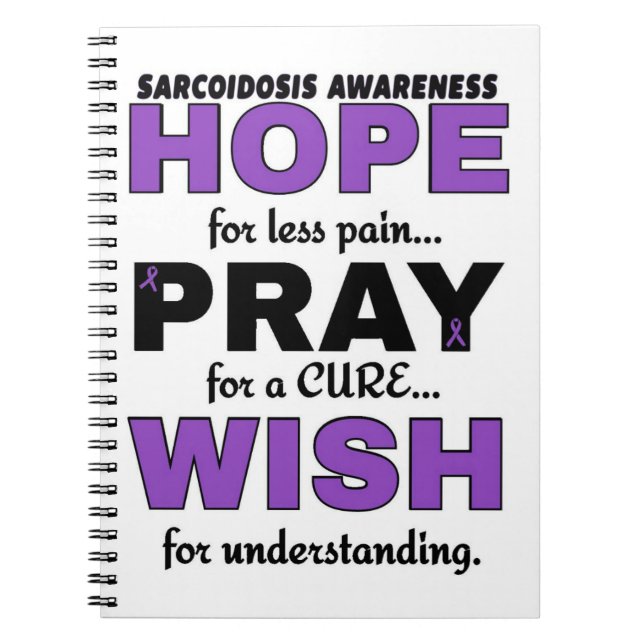 Cuaderno La esperanza ruega sarcoidosis del deseo… (Frente)
