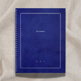 Cuaderno La Evidencia | Erudito de Cuero Índigo y Plata