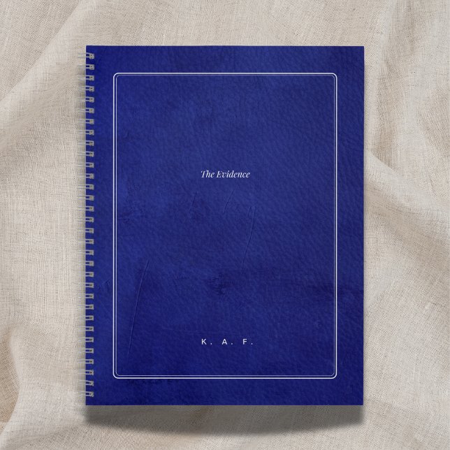 Cuaderno La Evidencia | Erudito de Cuero Índigo y Plata (Subido por el creador)
