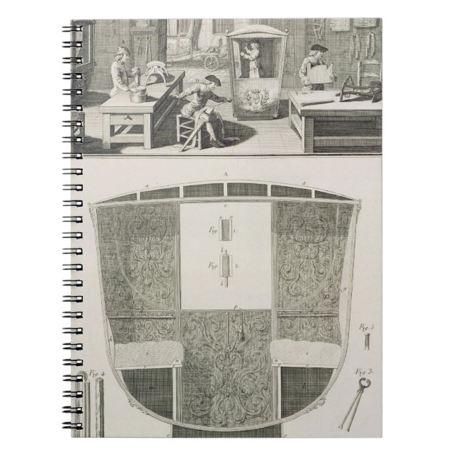 Cuaderno La fabricación de una silla de sedán en un (Frente)
