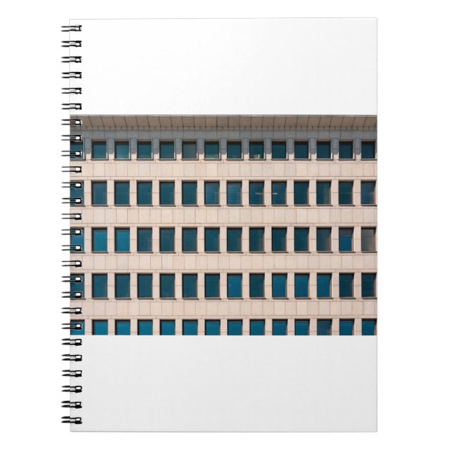 Cuaderno La fachada del edificio moderno de forma rectangul (Frente)