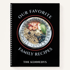 Cuaderno La familia moderna recetas favoritas Cookbook Blac