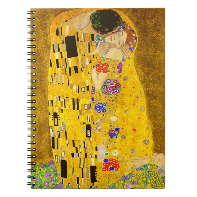 Cuaderno La famosa pintura de Gustav Klimt en The Kiss. (Frente)
