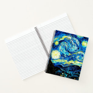 Cuaderno La famosa pintura de Van Gogh, Noche Starry,