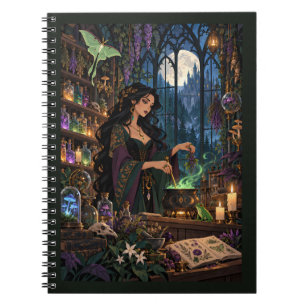 Cuaderno La Fantasía de Poción de Bruja de la Botica de Med