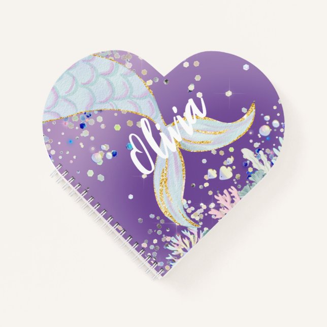 Cuaderno La fantástica playa de la sirena Purpurina bajo el (Anverso)