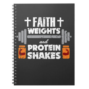 Cuaderno La fe carga entrenamiento cristiano del ejercicio