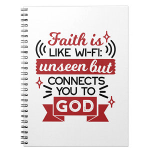 Cuaderno La fe es como el Wi-Fi: invisible pero te conecta 