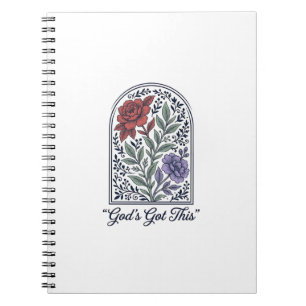 Cuaderno La fe floral vintage de Dios tiene esto