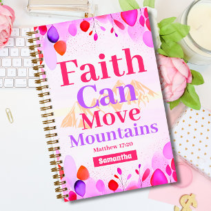 Cuaderno La fe puede mover montañas Christian Chica Journal