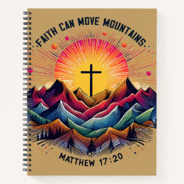 Cuaderno La Fe Puede Mover Montañas | Mateo 17:20 Cristiano