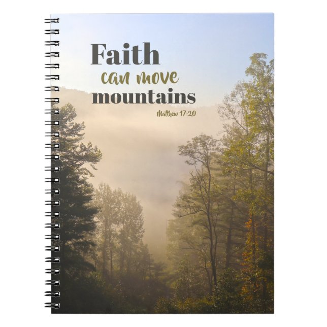 Cuaderno La fe puede mover montañas por escena (Frente)