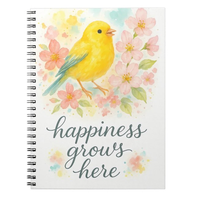 Cuaderno La felicidad crece aquí  (Frente)