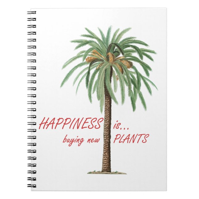 Cuaderno La felicidad es comprar plantas (Frente)