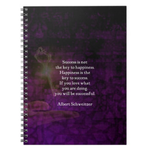 Cuaderno La Felicidad Es La Clave Para La Cita De Mejora De