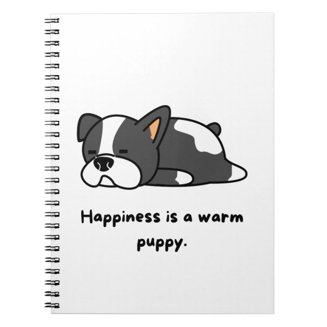 Cuaderno la felicidad es un cachorro caliente (Frente)