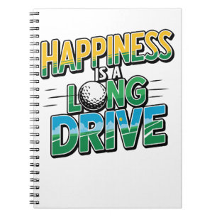 Cuaderno La felicidad es un largo camino, golf