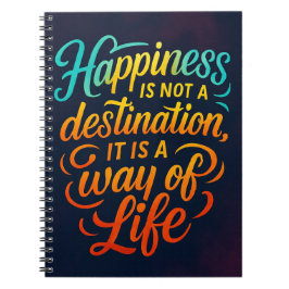 Cuaderno La felicidad no es un destino: un punto motivacion
