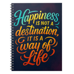 Cuaderno La felicidad no es un destino: un punto motivacion