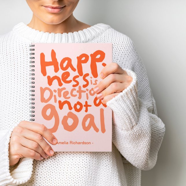 Cuaderno La felicidad personalizada es una dirección (Subido por el creador)
