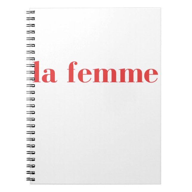 Cuaderno La Femme, camiseta de La Femme, feminista (Frente)